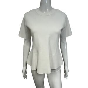 PROENZA SCHOULER Cream Gathered Back Accent Blouse Top Size S